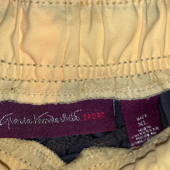 Gloria Vanderbilt green and yellow track hiking casual pants size XL B116 - Picture 5 of 5